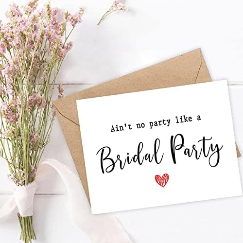 Emily gift Ain't no Party Like a Bridal Party - Bridal Card-Wedding Card-girl of Honor Card - djeveruša-djeveruša