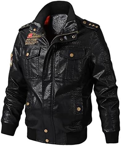Zimska kožna jakna Muška motocikla PU jakna plus veličina Bomber Ležerna koža Muška odjeća