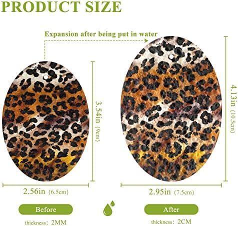 Alaza Brown Leopard Cheetah Print Animal Prirodne spužve Kuhinjski celulozni spužva za jela Perilica