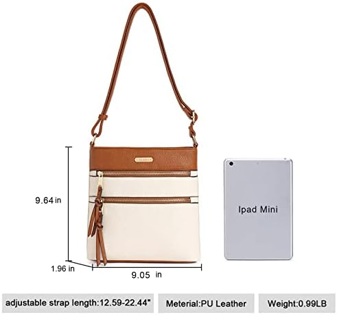 CLUCI Crossbody torbice za žene, podesiva traka sa džepom srednje veličine, ženske torbe za ramena od meke