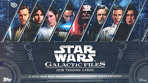 2018 Topps Star Wars Galactic Files MASSIVE Factory Sealed HOBBY Box sa hitovima uključujući autogram