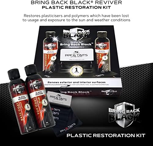 TR Rimpro-Tec® Vratite Black plastični restaurator za vanjsku vanjsku vanjsku površinu, unutrašnju plastiku, gumu, vinil puni maloprodajni komplet koji sadrži jednokratnu primjenu svakih 12 mjeseci