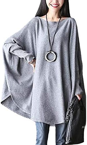 Ženski džemperi Vrhunski otvor za šišanje za šišanje asimetričnog tunika Dugim Chunky Cardigani