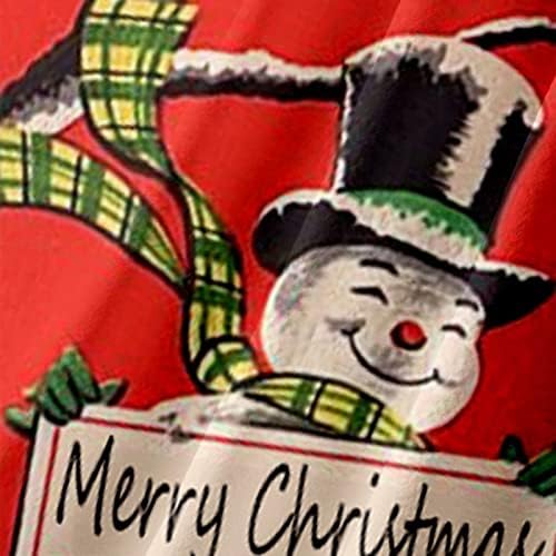 Wocachi božićni gumb dolje majice za muške kratki rukav smiješni Xmas Santa Claus Print casual party