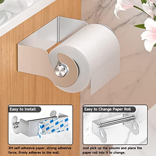 Držač za tabletu za toalete XILIMEN Brušeni nikl, WC Papir Držač za papir Zidni nosač, nema bušenja WC-a Držač
