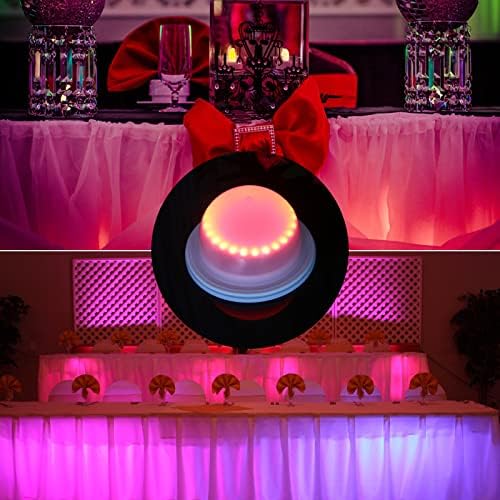 Acmee 5 kom pod tablicom za zabave - RGB rasvjeta događaja za obroke za oblaganje kat, daljinski upravljač za koktel stol, stol za kavu, recepciju, namještaj