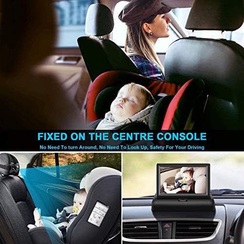 Shynerk Baby Car retrovizor, 4,3 HD funkcija noćnog vida displej ogledala u automobilu, sigurnosna