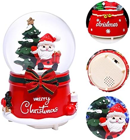 U-buyhouse božićni snjegovitni globus sa 7 glazbe i 7 boja svjetla Muzička kutija Kućni ukras za djevojke Dječji djeci Djeca Dječiji GrandDaughter Bebe Birtdinacija Poklon, mjuzikla, smola / stakla