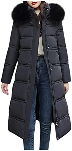 Dugi zimski kaputi za žene s kapuljačnim jakne za kapuljaču topla umjesto natečenog kapuljača