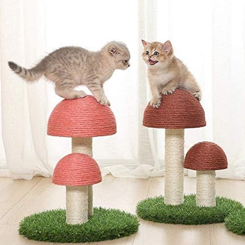 WYJW okvir za penjanje za mačke Tongtianzhu prirodna platnena gljiva mačka simulacija stuba za grebanje travnjak velika igračka za grebanje za mačke otporna na habanje, Pink