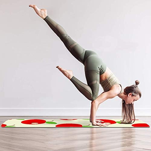 Unicey debela neklizajuća Vježba & amp; fitnes 1/4 prostirka za jogu sa printom crvenog voća za Yoga Pilates
