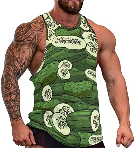 Krastavci povrće veganske muške majice za ljetni trening majice za fitnes majice bez rukava