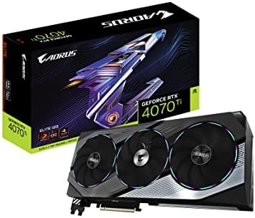 Gigabyte Aorus GeForce RTX 4070 ti Elite 12g grafička kartica, 3x Windforce ventilatori, 12GB 192-bitni GDDR6X, Gv-N407TAORUS e-12gd Video kartica