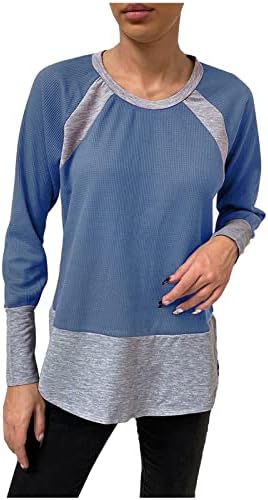 Ženski trening košulje dame jesen i zima Top bluza Casual okrugli vrat Shirt šavovima sa dugim rukavima
