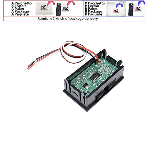 3 žica 0,56 LED digitalni voltmetar napon metar automobila Auto motocikl Volt Detektor ispitivanja DC 12V monitor kapaciteta Crveno zeleno plavo, DC 0-30V crveno