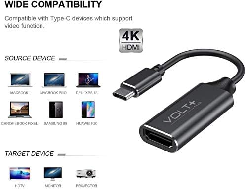 Radi na Volt Plus Tech HDMI 4K USB-C kompatibilno kompatibilno sa ASUS PROART ekranom PA32UCG-K Profesionalni adapter sa digitalnim izlazom 2160p, 60Hz!