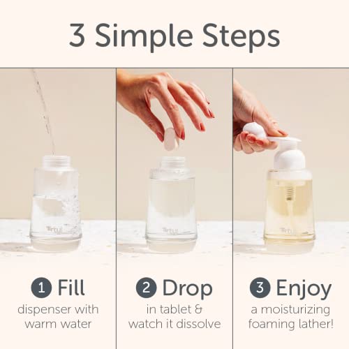 Tirtyl Foaming ručni sapun tablet Refills-12 pakovanje - 96 fl oz ukupno-čišćenje & amp; hidratantno - Kompostabilno pakovanje-bez mirisa