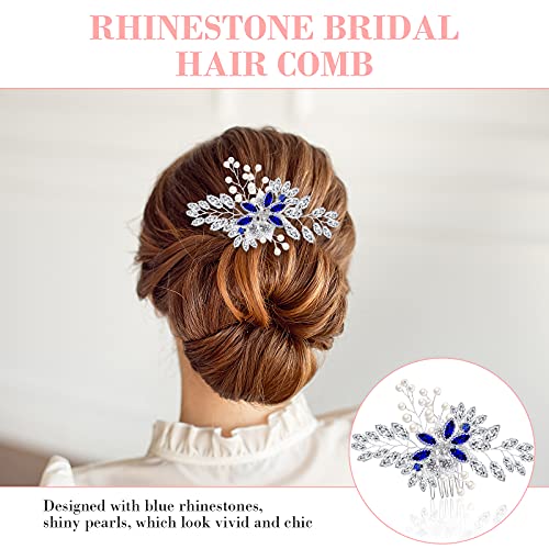 62 komada Wedding Bride hair Accessories Set Blue Rhinestone Bridal hair Accessory Rhinestone Bridal