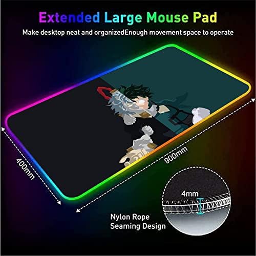 Jastučići za miš LED RGB Shigaraki Tomura Midoriya Izuku podloga za miša velika podloga za miša Gamer Accessories