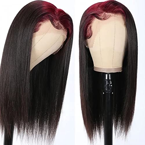 YIROO kosa Skunk Stripe Hair 13x4 čipkaste prednje perike ljudska kosa obojena 99 J korijen na
