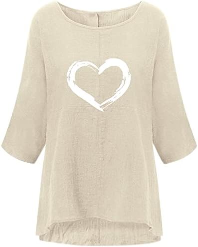 Capri bluza TEE za dama Ljetna jesen odjeća 3/4 rukav grafička majica za posadu N6 N6