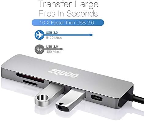 USB C HUB Adapter, USB C Dongle za MacBook Pro, 7 U 1 USB C na HDMI Multport Adapter kompatibilan za USB