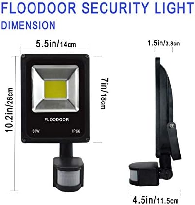 Flooduor 30W LED senzor motala na otvorenom Sigurnost Vodootporna 12-24V AC / DC IP66 Super Bright Reflos,