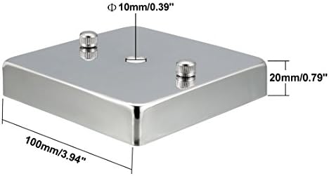 uxcell Retro plafonska svetlosna ploča sa Šiljastom bazom šasije za privjesak za disk 100x100x20mm polirani