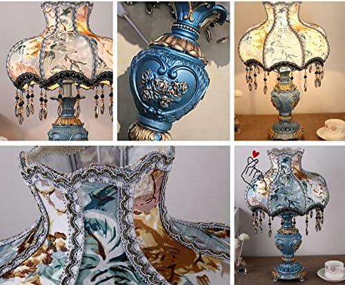 LQIFLVC tradicionalne plave lampe Primorski vintage stil 12inch stočna lampa antička seoska