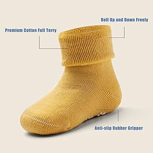 HOWJOJO BOBE NOW SIZIK-ovi dječaci Zimske tople čarape sa hvataljkama za dječje djevojke Debele Terry čarape