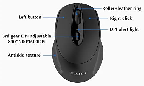 Bežični miš-Bluetooth miš za Laptop računar, igra E-sportski miš, 2.4 G Bežična veza Ultra - dugo stanje pripravnosti, automatski kancelarijski miš za spavanje