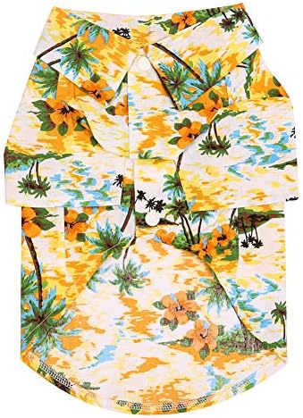 Havajska majica za kućne ljubimce Summer Camp odjeća sa slamnim šeširom za male srednje velike