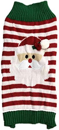 Vrijeme za odmor JednostavnoDog Zimski odmor Santa rebrasti pleteni božićni džemper