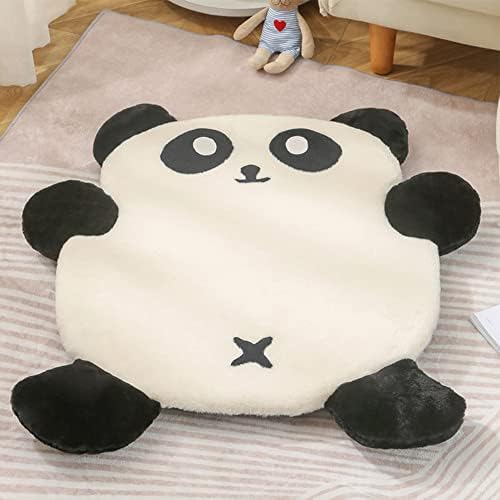 Lizhoumil pas za kut za krevet Bed Mat Cartoon Panda Oblik Mekani udobni prozračni plišani ljubimac za spavanje kućnih ljubimaca Pribor za pse i mačke 26 x 23 crna