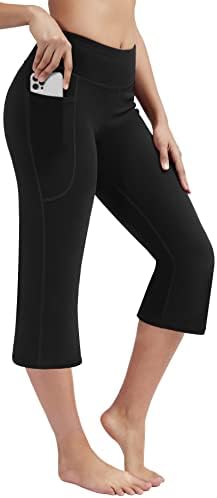 Heathyoga ženski kapris bootcut joga hlače sa džepovima za žene kapri hlače za žene široke noge Workout gaće