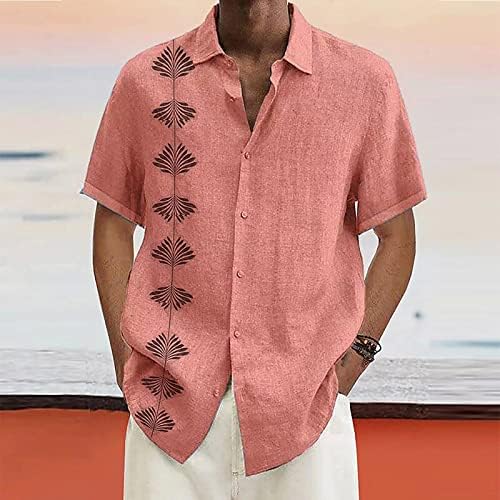 ayaso muška košulja sa reverom kratki rukav Regular Fit dugme down Shirt Ležerna ljetna plaža lagane košulje