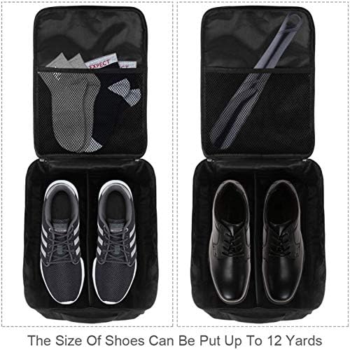 Nanmma Vodootporne prijenosne mrežne torbe za cipele crno-bijele geometrijske pozadine -Dobrojnog sloja muškarci sa tromorskim remenom