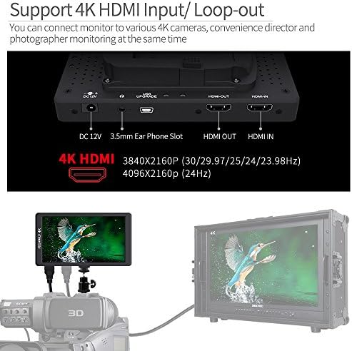 FEELWORLD F570 5.7 inčni DSLR na kameri terenski Monitor mali HD fokus Video Assist IPS Full HD 1920x1080 podrška 4K HDMI ulazni izlaz robusno Aluminijumsko kućište