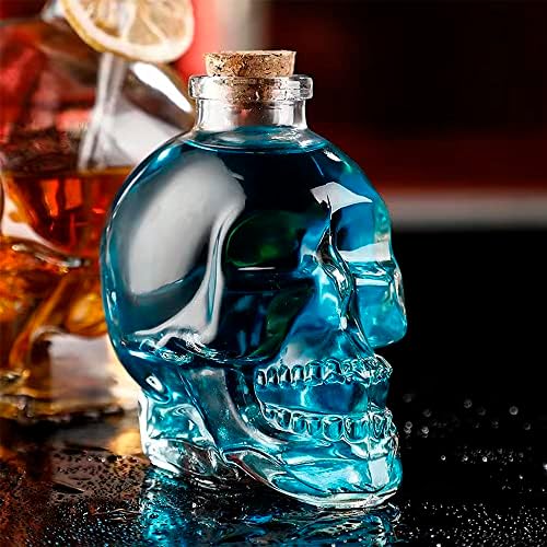 Skull Decanter Skull Whisky bez olova staklena Lobanja Whisky boca Lobanja dekanter za alkohol sa čepom