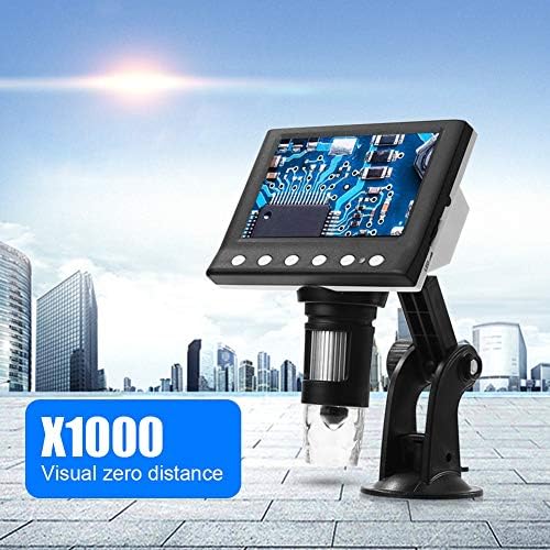 JF-XUAN 1000x 4.3 inčni ekran VGA digitalni mikroskop 8 LED lupa elektronski video mikroskop