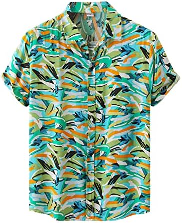 Tropske majice za muškarce štampane kratke rukave havajska košulja za muškarce brzo sušenje Tropske