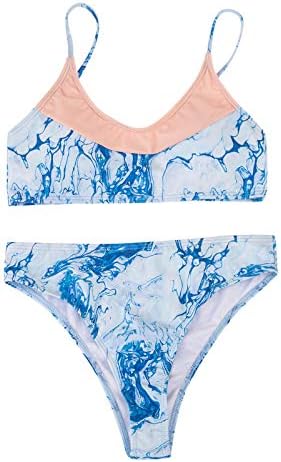Ženski Bikini Kupaći kostimi Push Up Tie-Dye štampani kupaći kostimi na plaži špageti remen bez leđa Push Up 2 komada kupaćih kostima