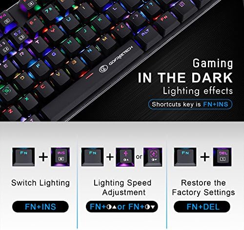 Mehanička tastatura žičana 87 tastera RGB Gaming tastatura braon prekidači režim sa LED pozadinskim