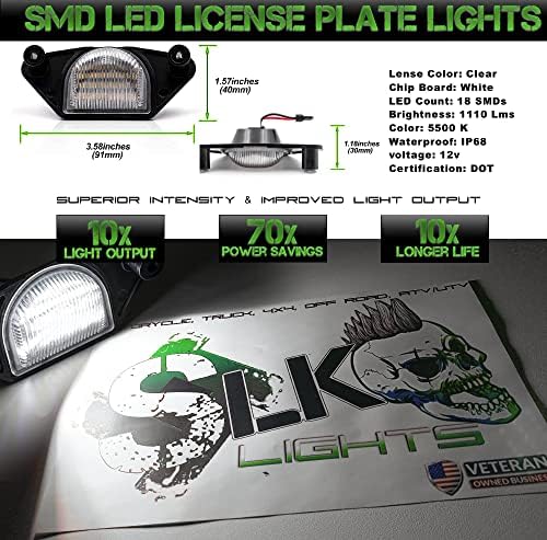 SLK 2pcs 3w LED Svjetla za registarske tablice brojna lampa za Chevrolet Corvette C4 C5 C6 Powered by Smd Xenon White LED Error Free