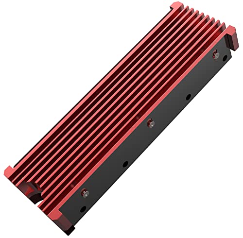 M. 2 SSD NVMe hladnjak za Samsung 990 980 Pro 970 EVO Plus SN570 SN750 SN850 Firecuda 530 sa silikonskim termo jastučićem, Crvena
