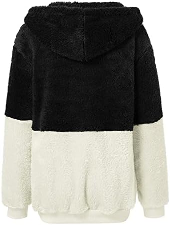 FOVIGUO Radni ležerni dugi rukav prevelizirani pulover Zimska boja blokada sa puloverima za crtanje