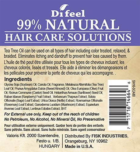 Difeel 99% prirodna terapijska rješenja za njegu kose - njega vlasišta 7,78 unce