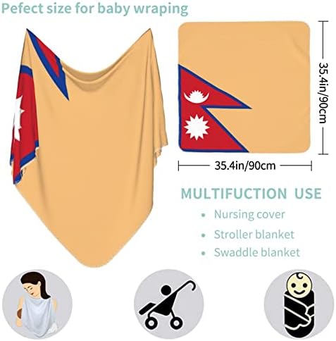 Nepal zastava za bebe prekrivač za prijem za bebe za novorođenčad novorođenčad omota