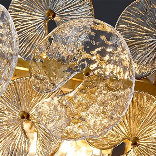 SJYDQ Crystal lusterka lampica LED staklena lampica Zlatna foyer lampa Lotus cvjetna hansku svjetiljku