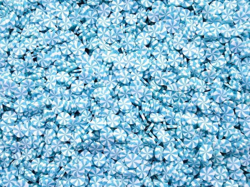 Plava Pepermint Polimerna Glina Desert Candy Slice Sprinkles/Nail Art Kriške/Minijaturni Desert